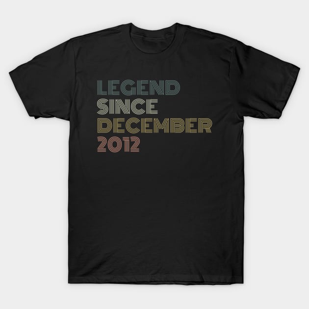 Legend Since December 2012 T-Shirt by Quardilakoa